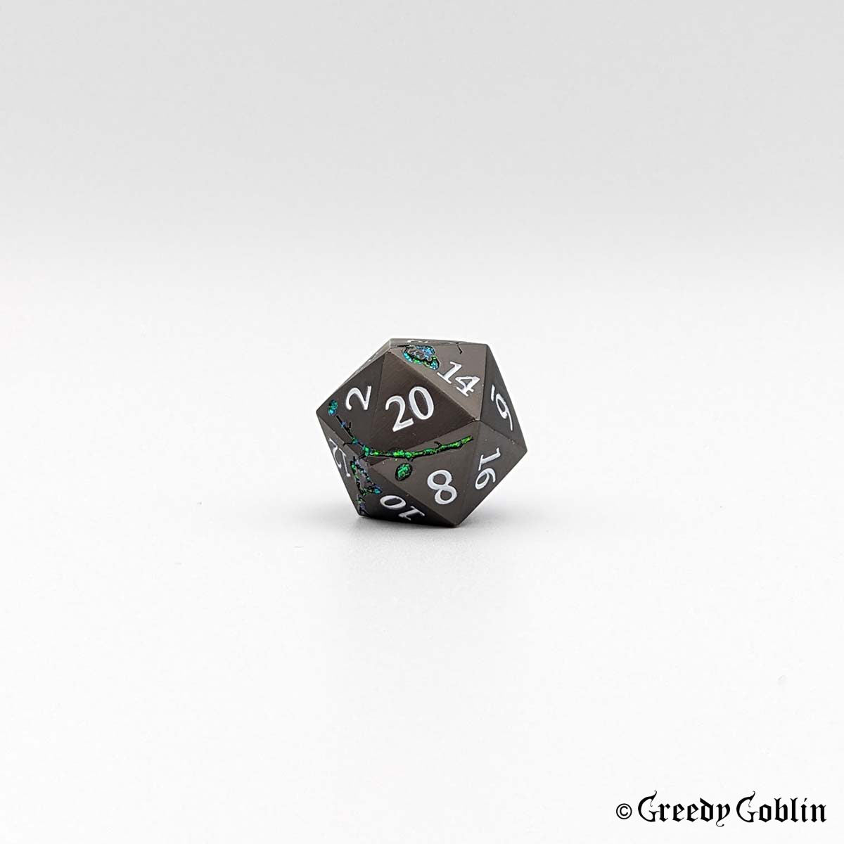 Metal Polydice Set (Gunmetal Blossom Green Mica)