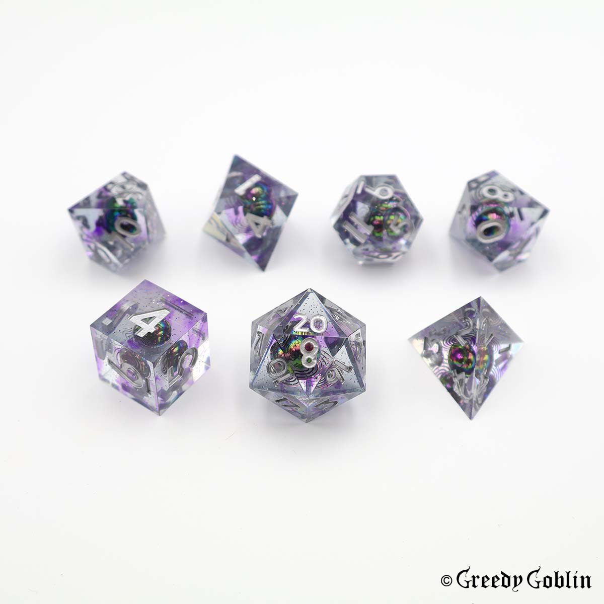 Sharp Polydice Set (Transparent Cosmic)