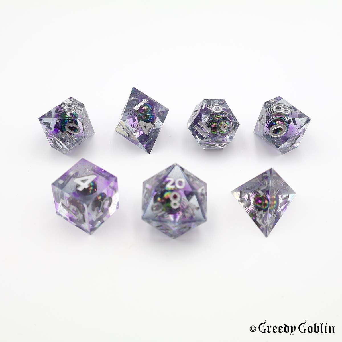 Sharp Polydice Set (Transparent Cosmic)