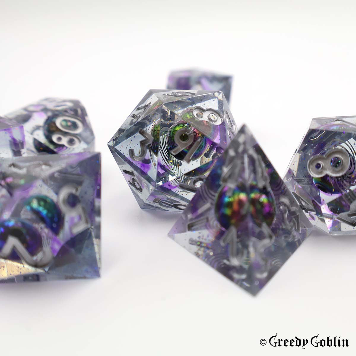 Sharp Polydice Set (Transparent Cosmic)