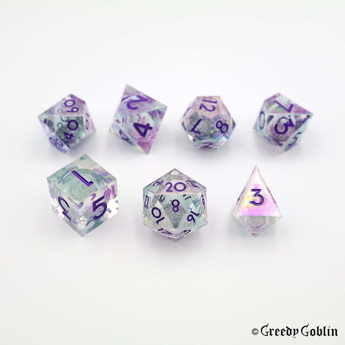 Liquid Core Dice Set (Transparent Foil)