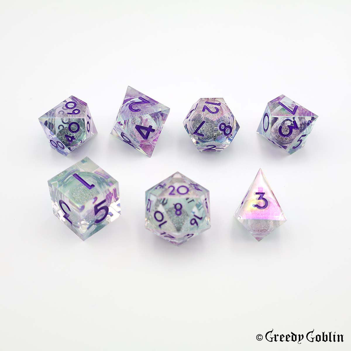 Liquid Core Dice Set (Transparent Foil)