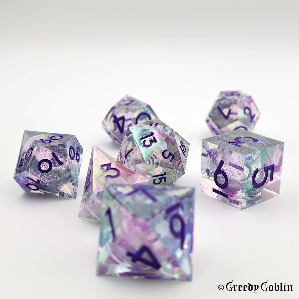 Liquid Core Dice Set (Transparent Foil)