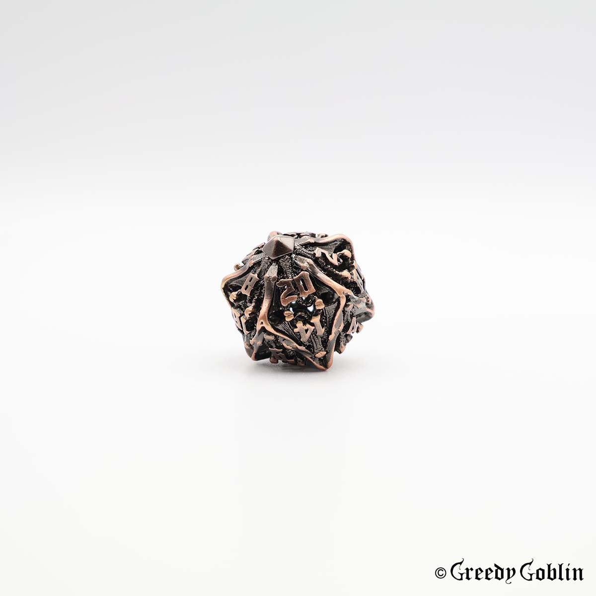 Metal Hollow Dice Set (Skull Copper)