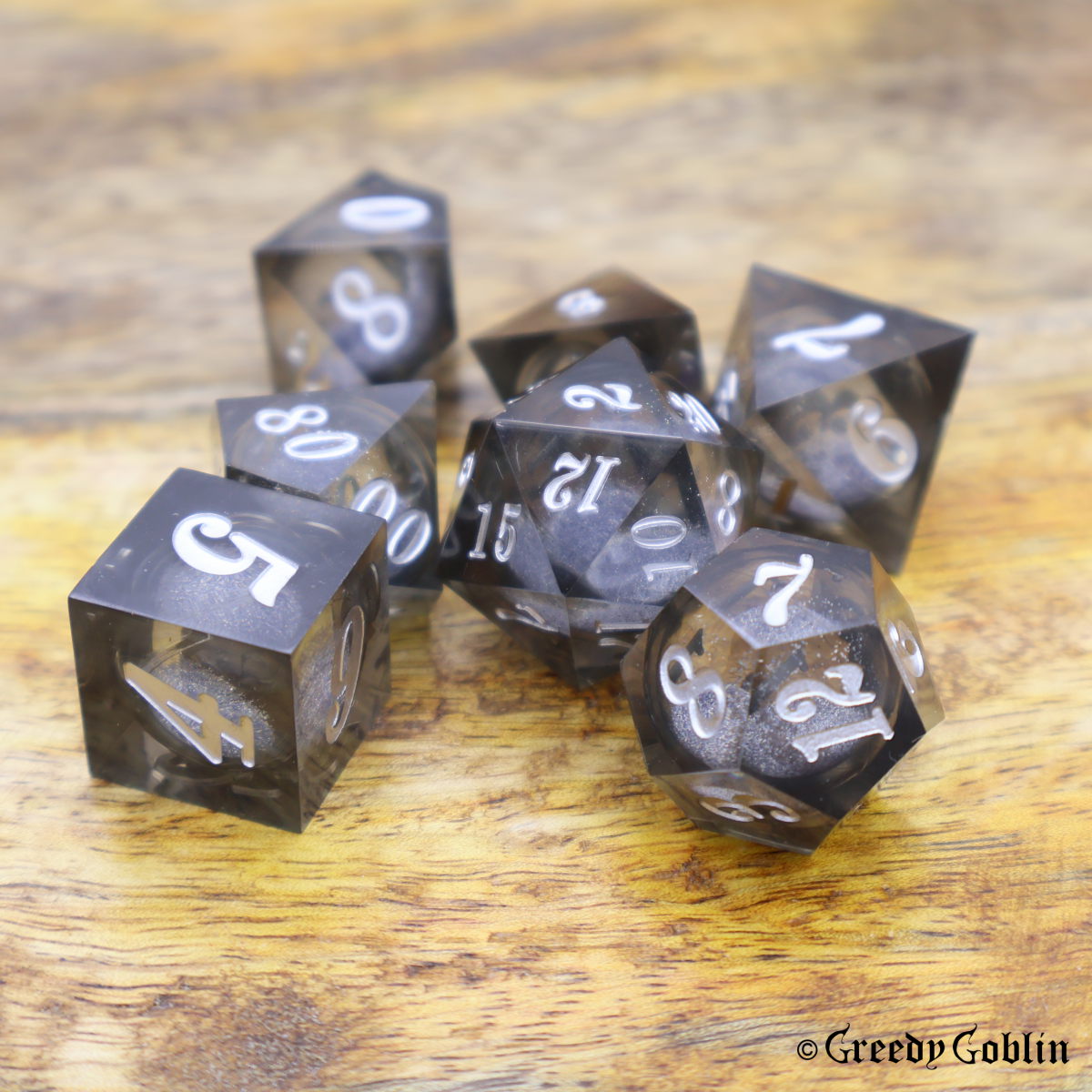 Liquid Core Dice Set Dark Grey