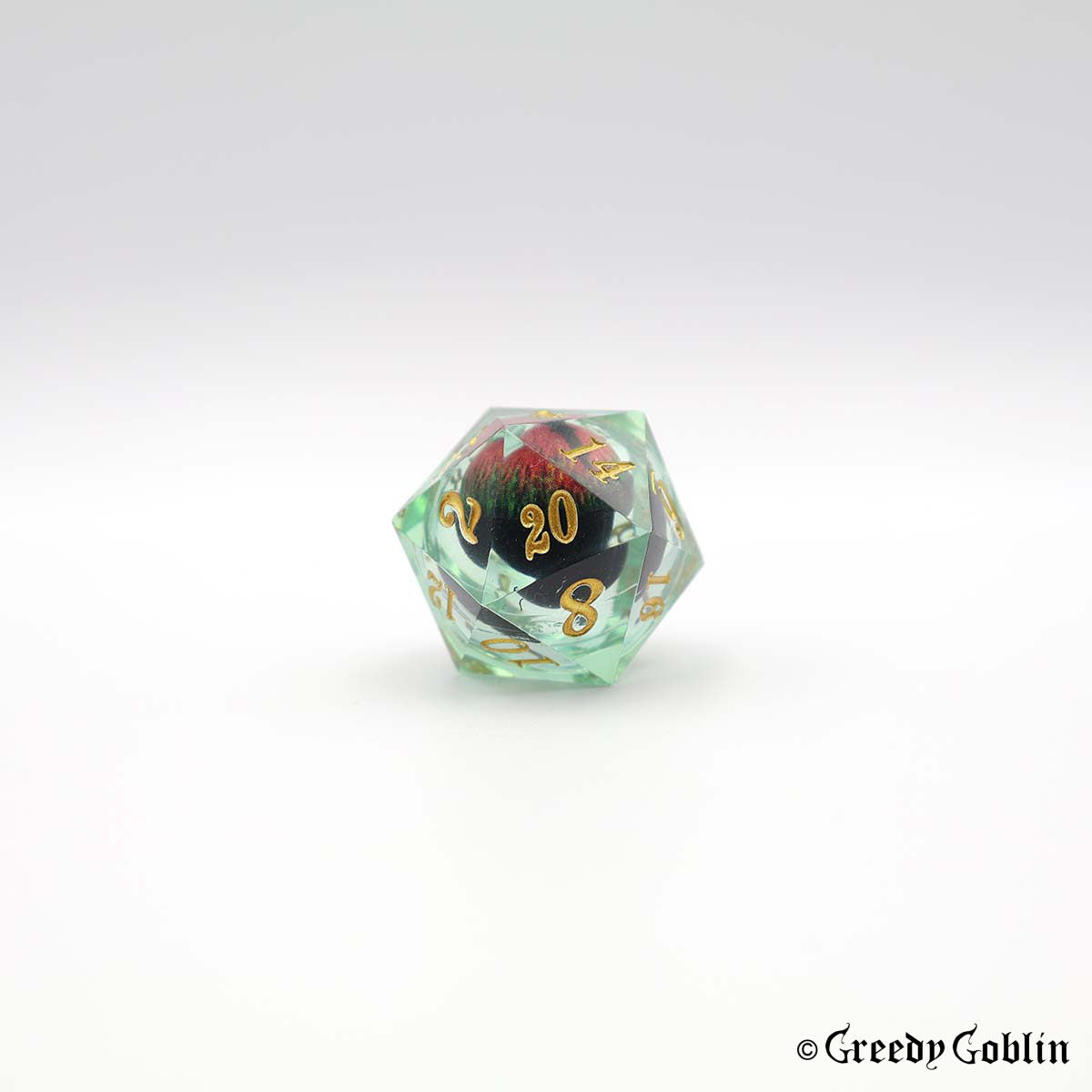Liquid Core Dice Set (Red Eyed Green)
