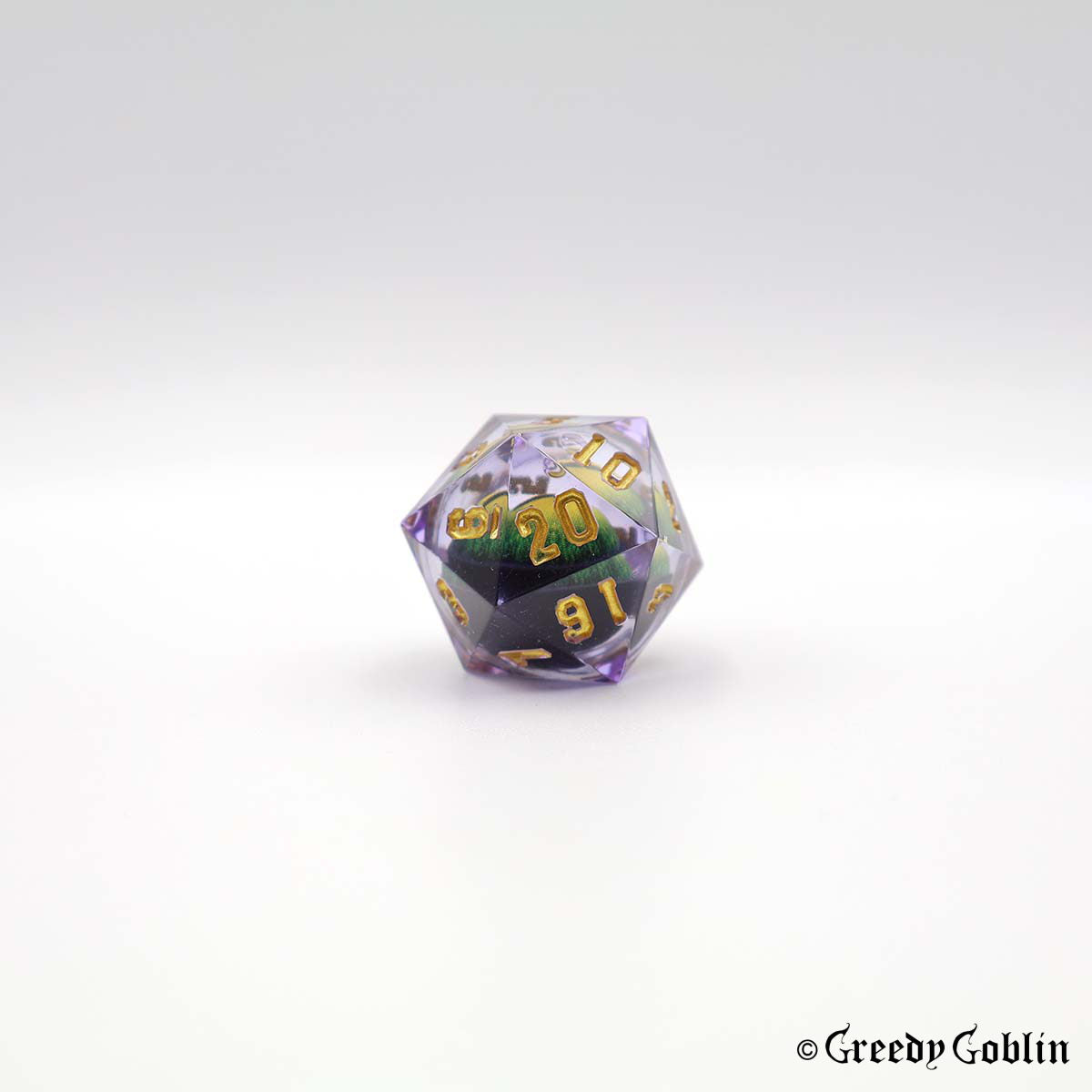 Liquid Core Dice Set (Green Eyed Purple)