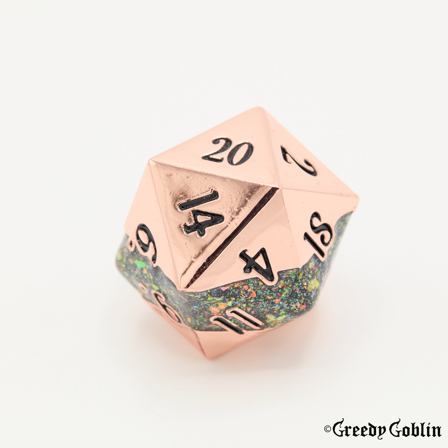 Metal Polydice Set (Copper with Green Mica)