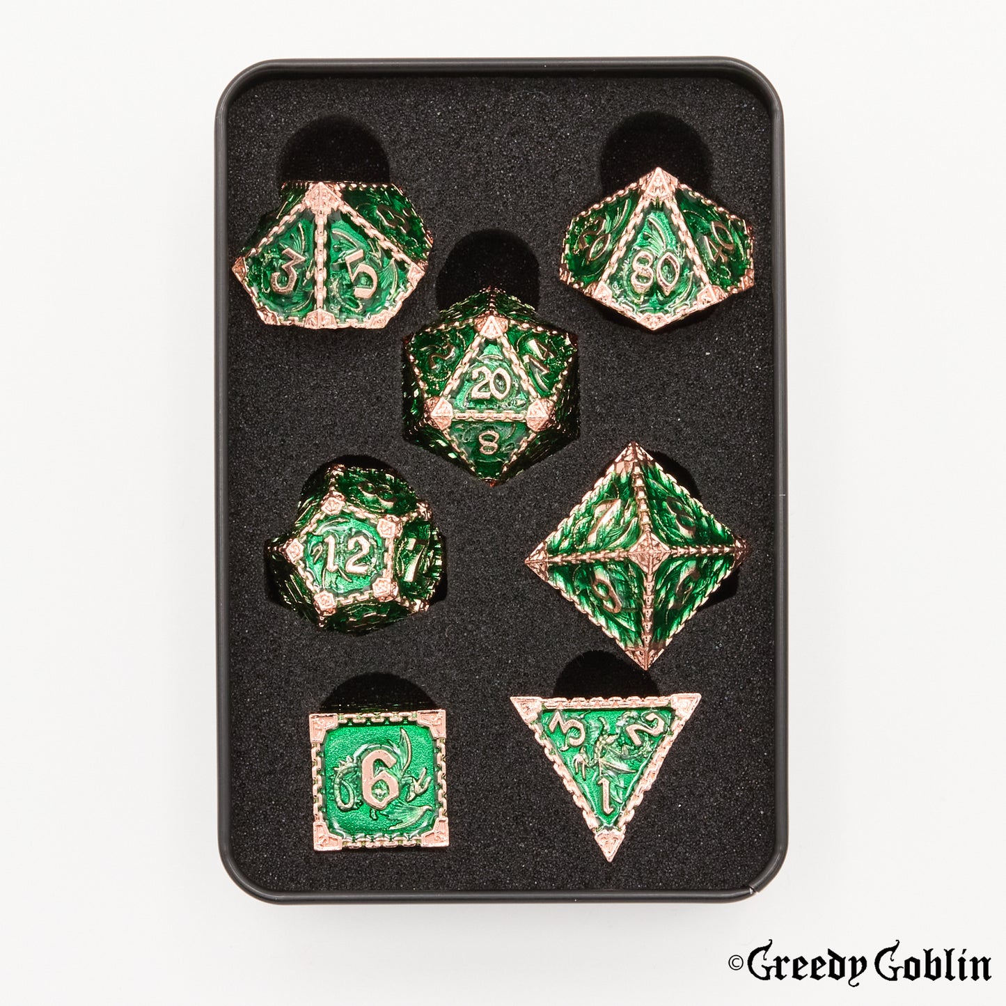 Metal Polydice Set (Copper Wyrm Green)