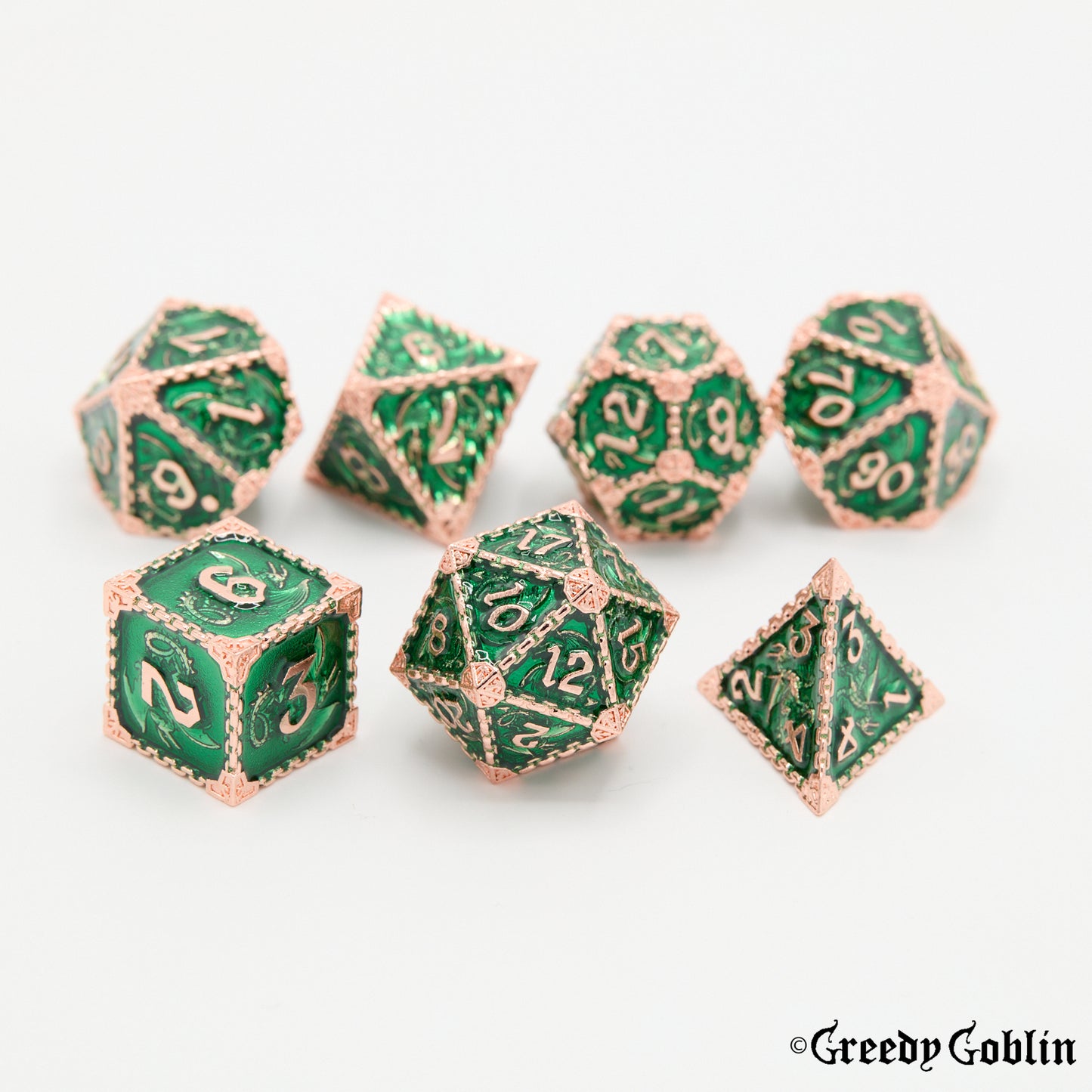 Metal Polydice Set (Copper Wyrm Green)