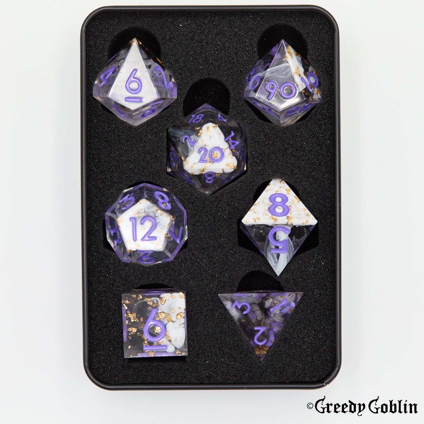 Sharp Polydice Set (White Mist)