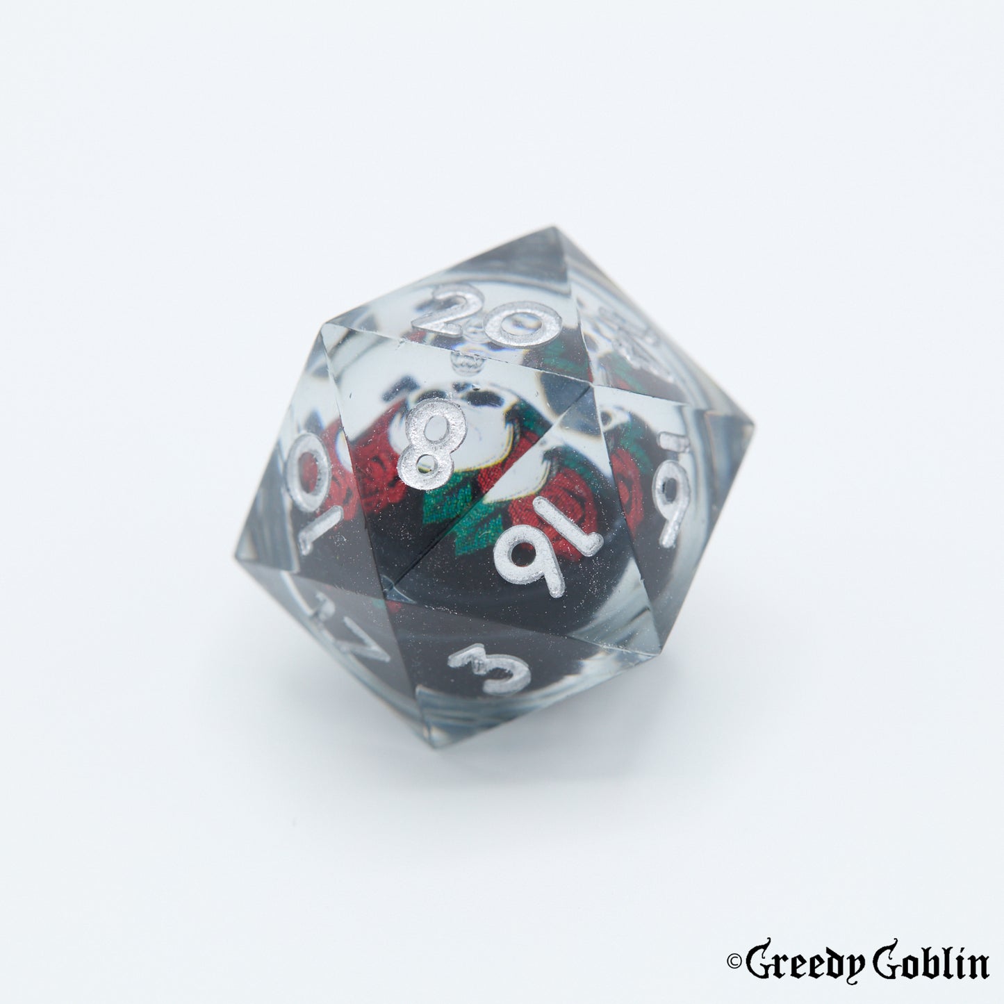 Liquid Core Dice Set (Rose Skull)