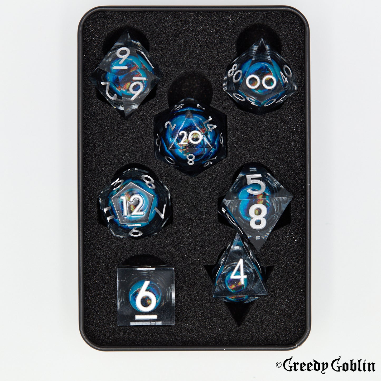 Liquid Core Dice Set (Black Eye)