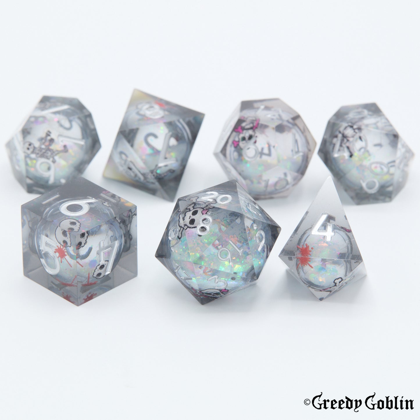 Liquid Core Dice Set (Skellies)