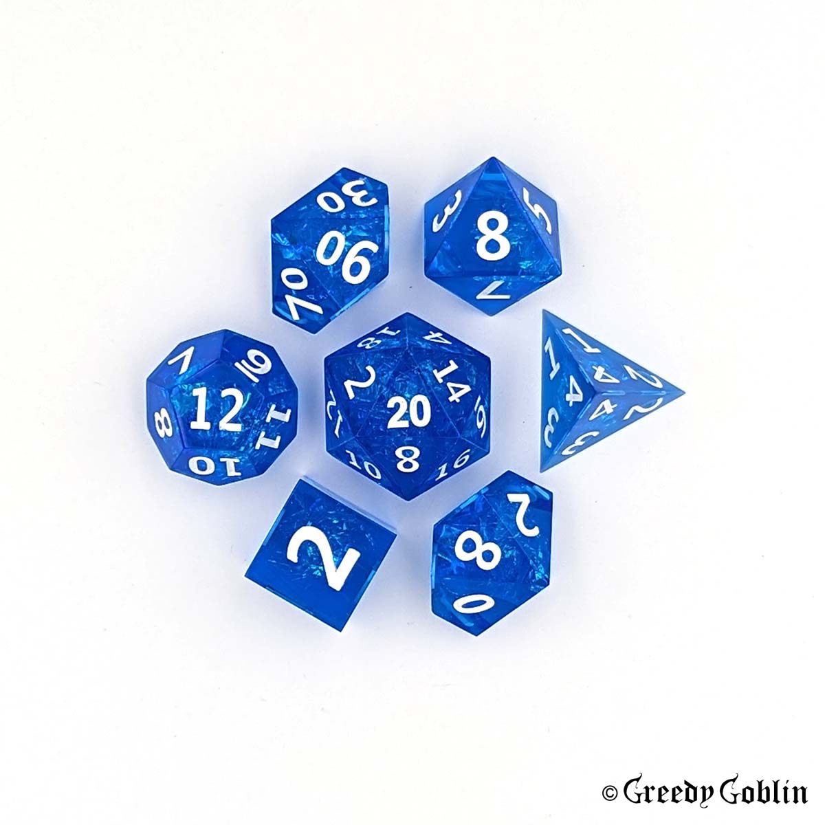 Sharp Polydice Set (Transparent Blue)