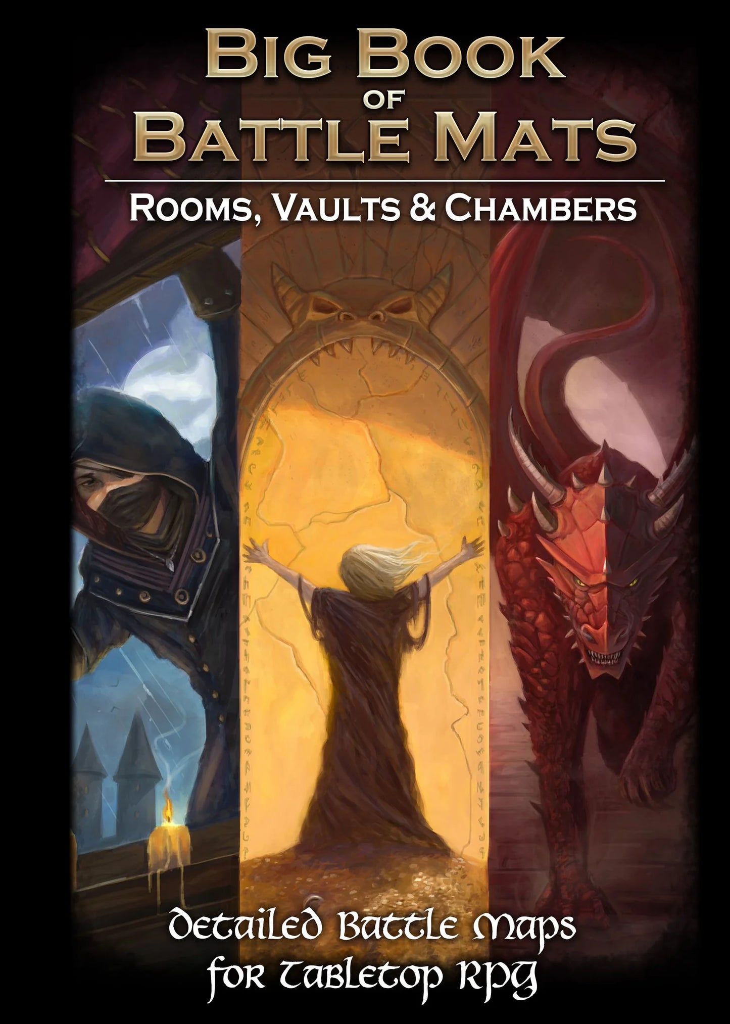 Loke Battlemats - The Big Book of Battle Mats - Rooms, Vaults & Chambers