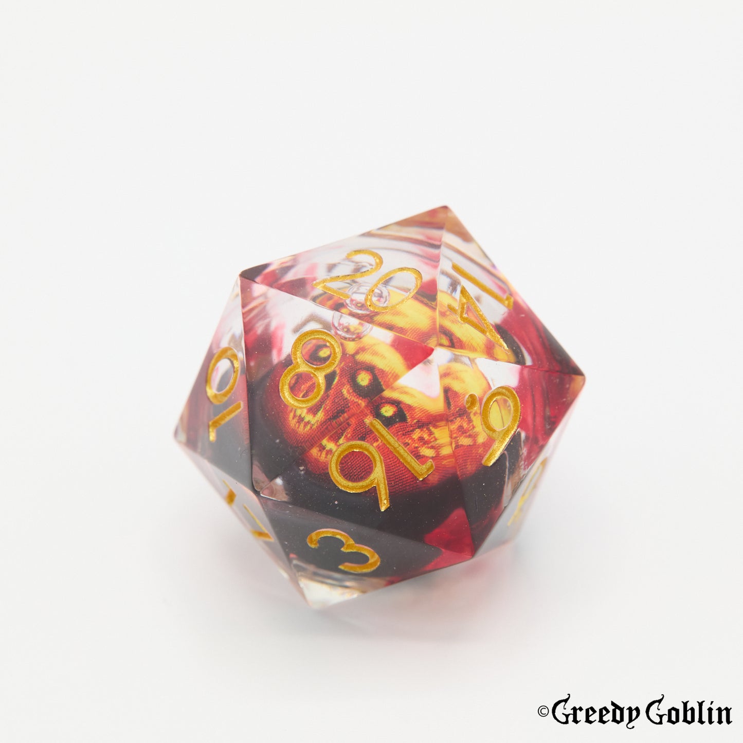Liquid Core Dice Set (Yellow Skull)