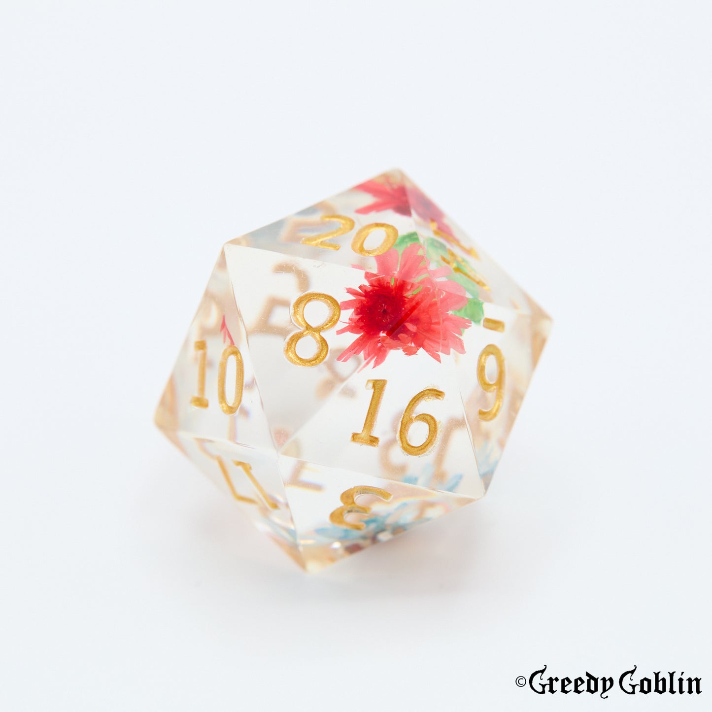 Sharp Polydice Set (Golden Flowers)