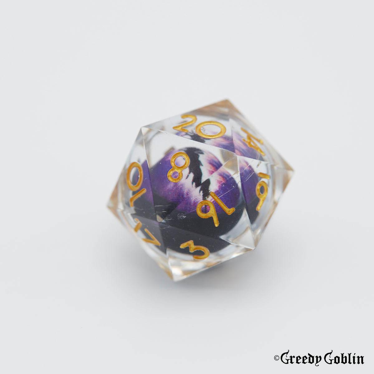 Liquid Core Dice Set (Purple Eyed Clear)