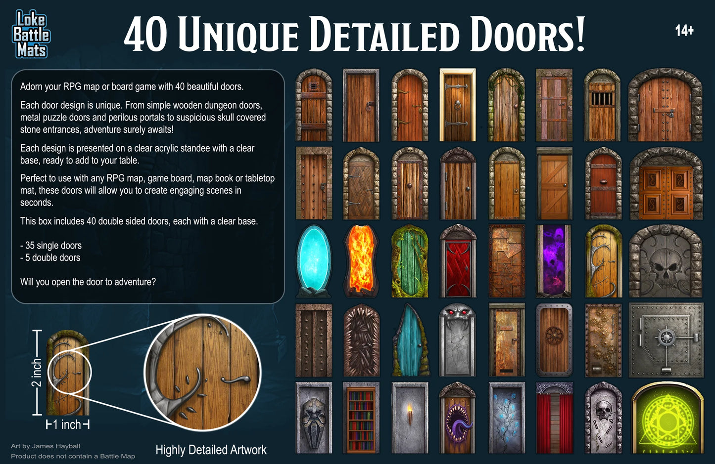 Loke Battlemats - Big Box of Dungeon Doors