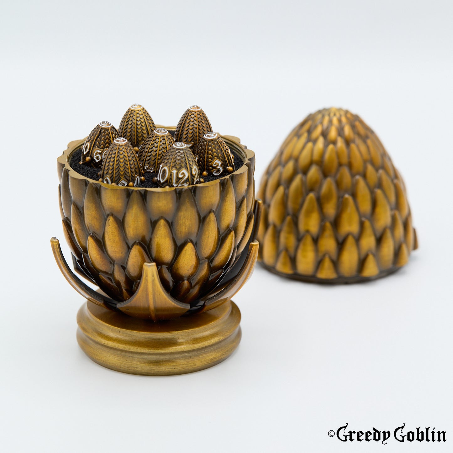 Dragon Egg Dice Set and Holder