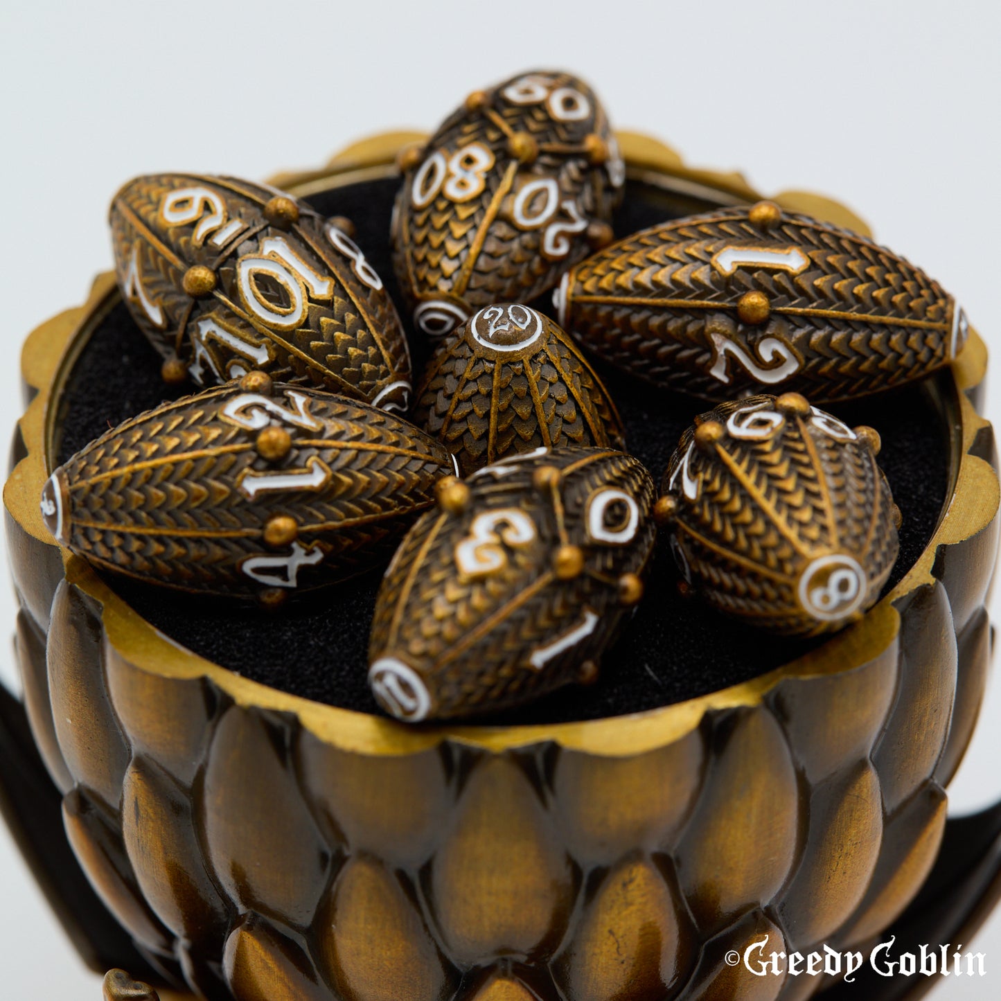 Dragon Egg Dice Set and Holder