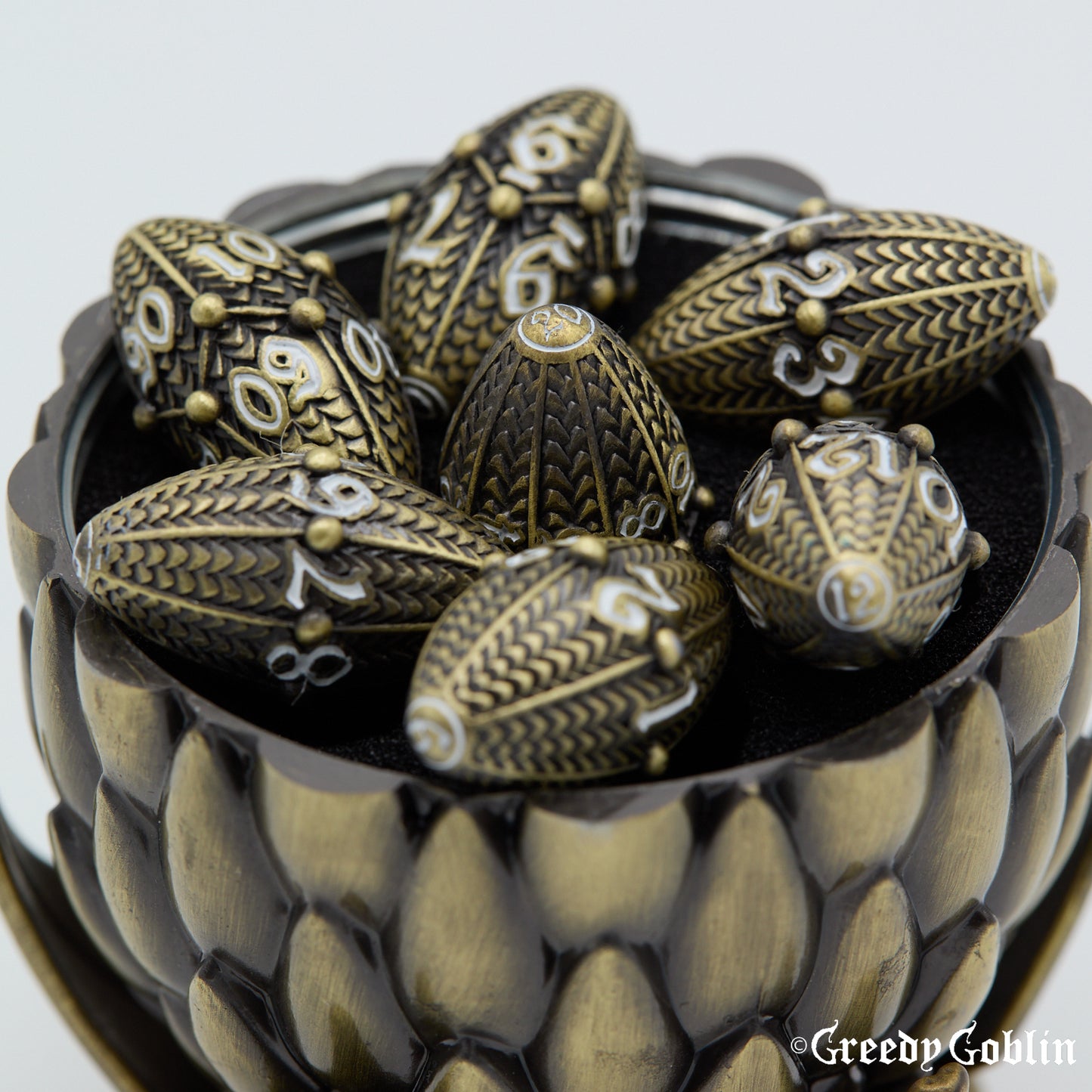 Dragon Egg Dice Set and Holder