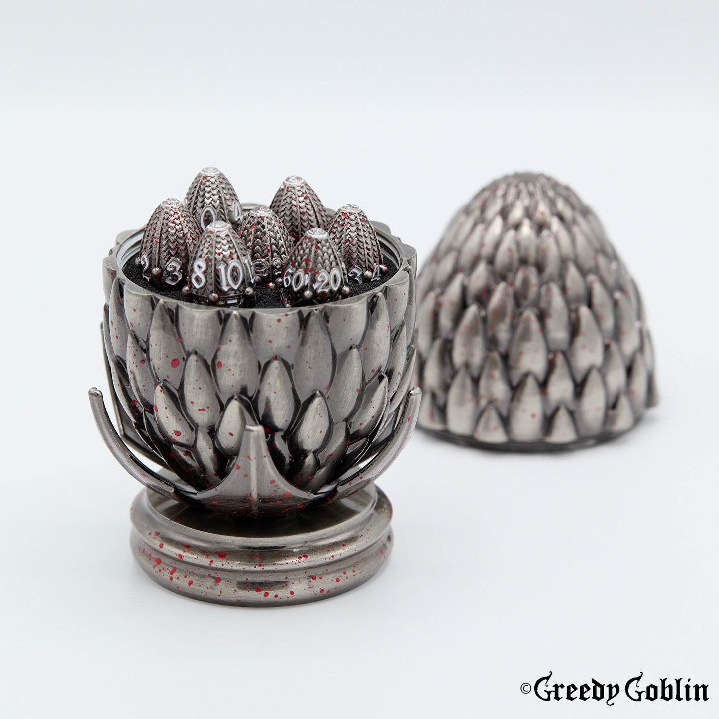 Dragon Egg Dice Set and Holder