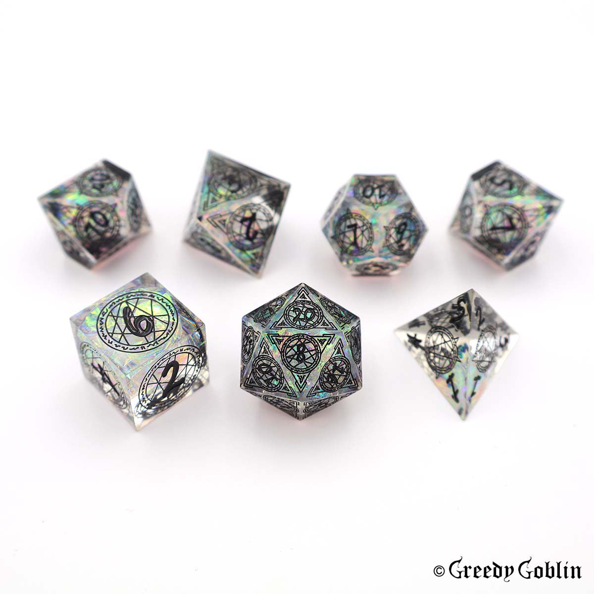 Sharp Polydice Set Transparent Constellation