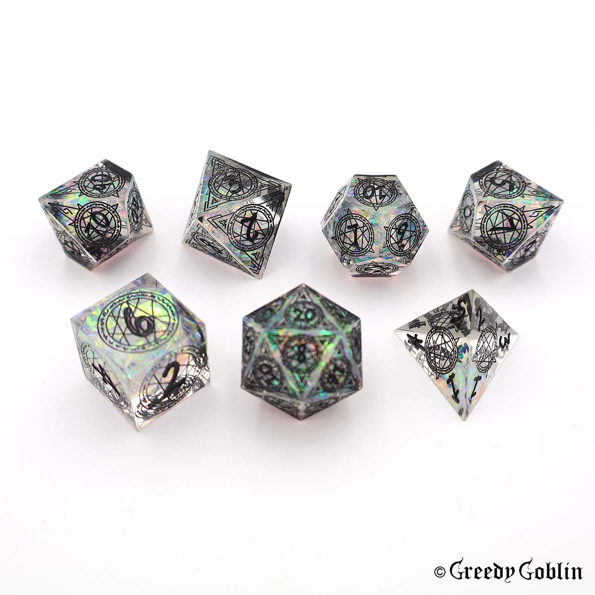 Sharp Polydice Set Transparent Constellation