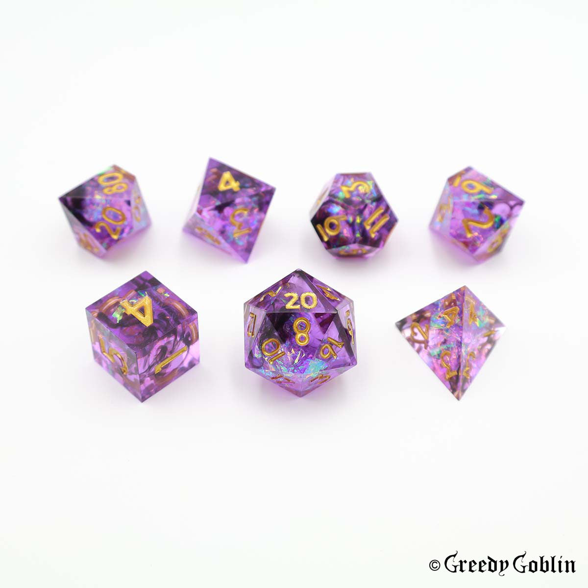 Sharp Polydice Set (Transparent Purple)