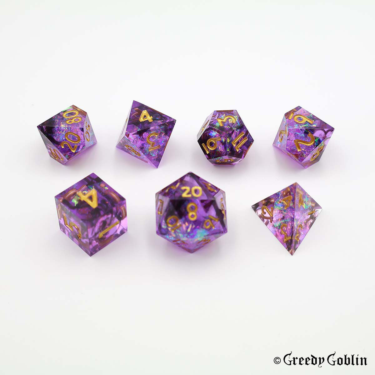 Sharp Polydice Set (Transparent Purple)