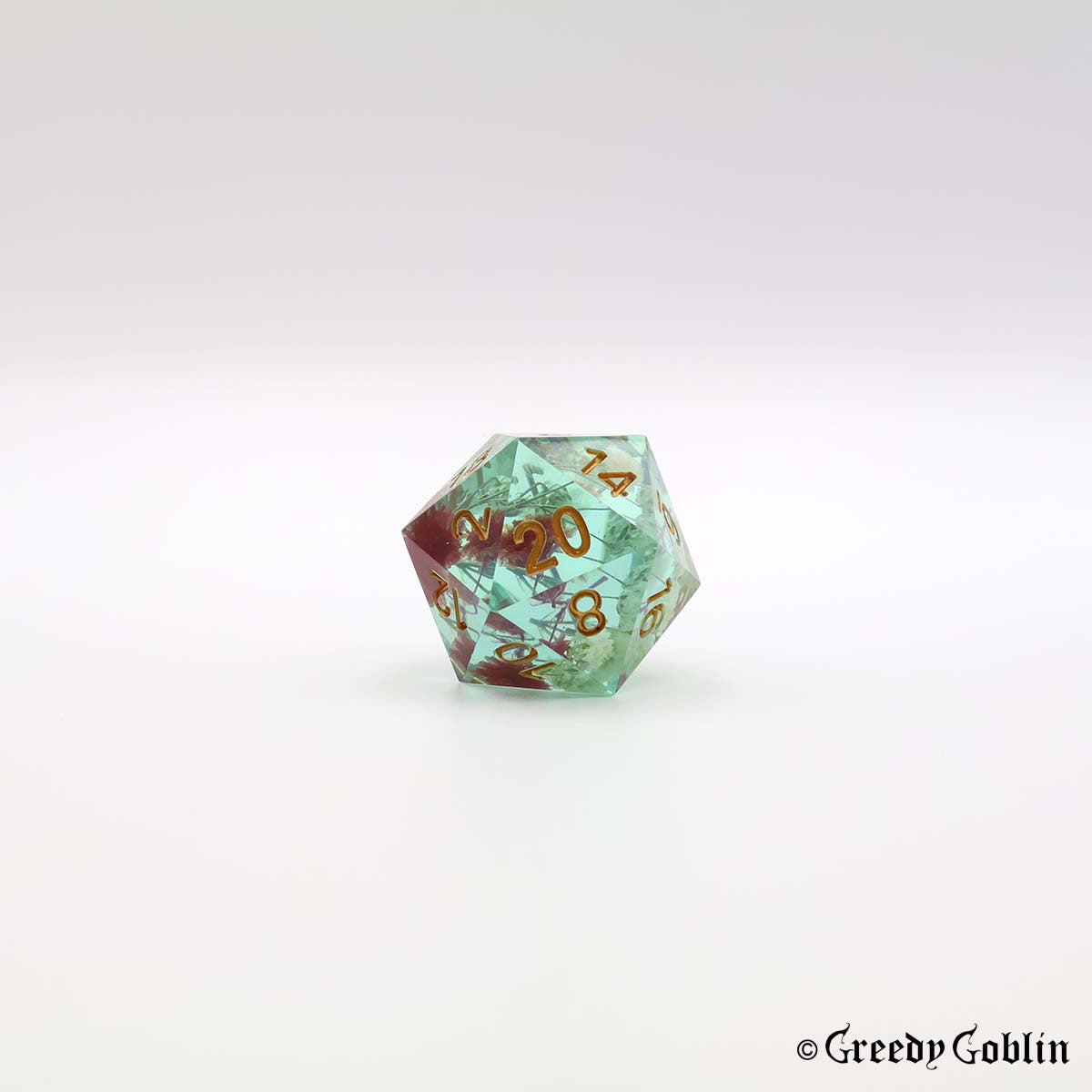 Sharp Polydice Set (Transparent Blue Flowers)