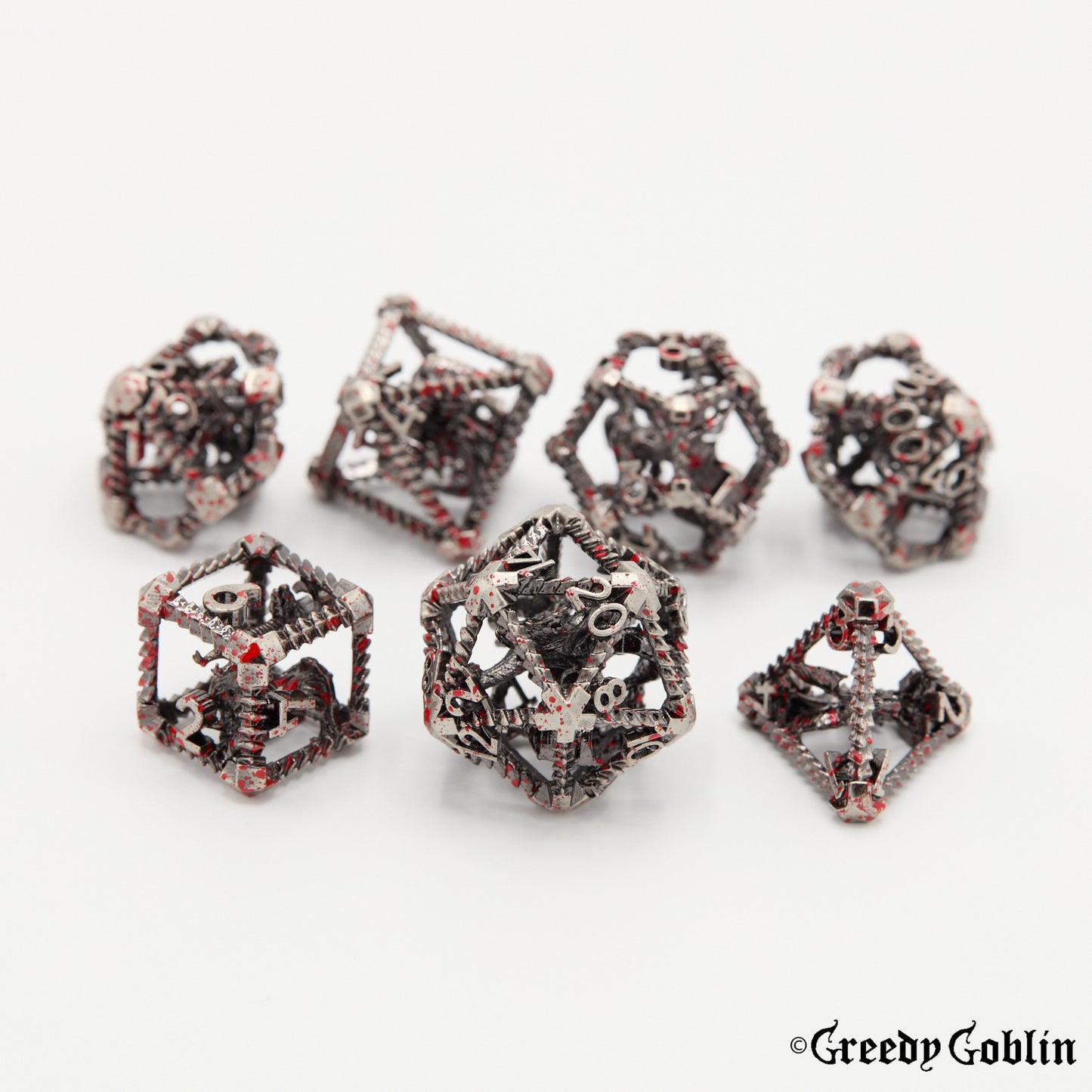 Metal Hollow Dragon Blood Dice Set
