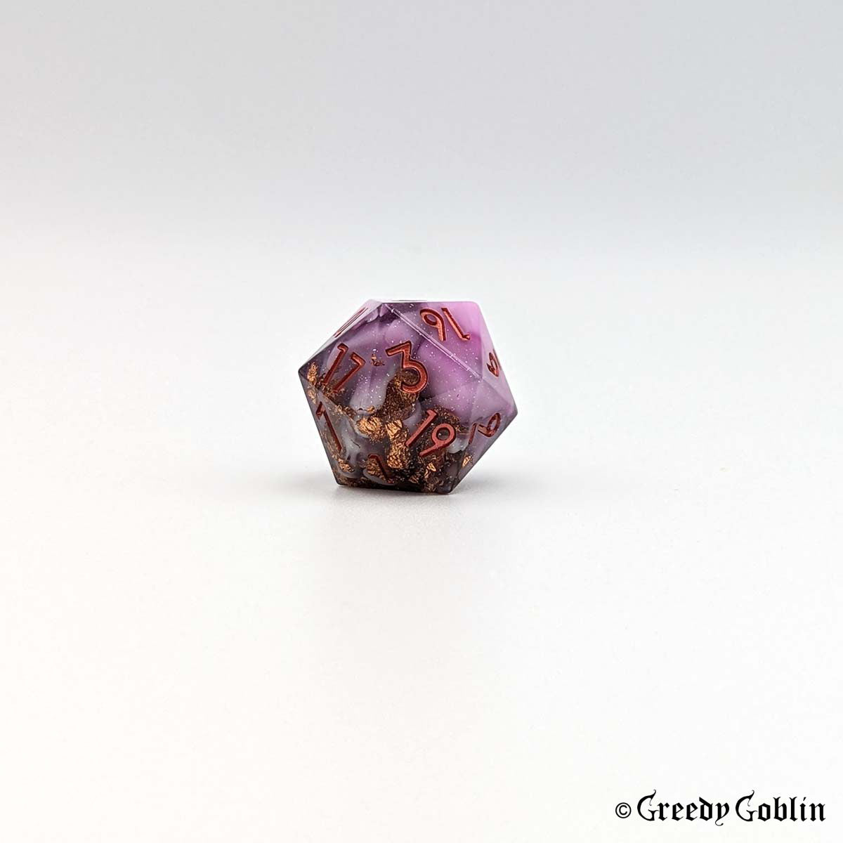 Sharp Polydice Set (Pink / Gold Flakes)