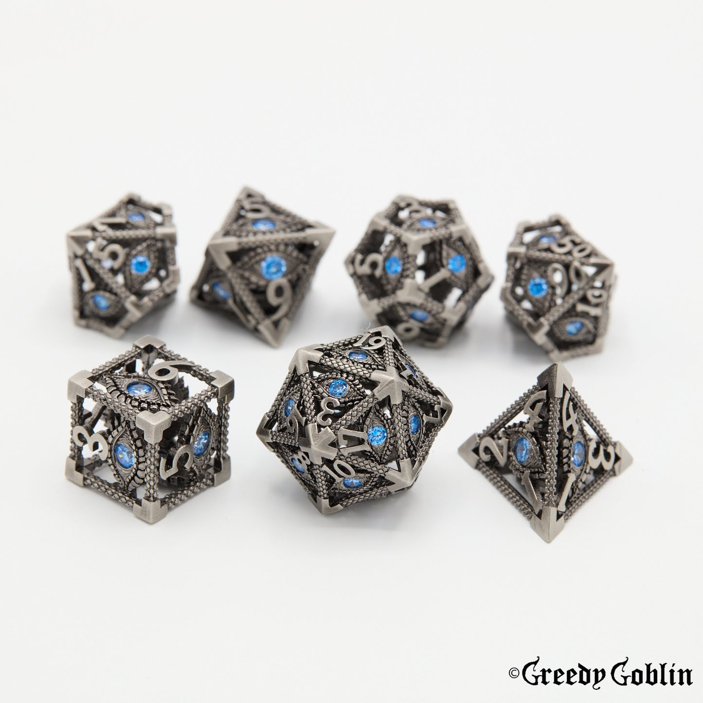 Metal Hollow Dice Set (Seer Gunmetal)