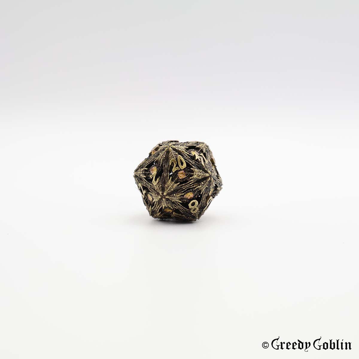 Metal Hollow Dice Set (Amber Eyes)