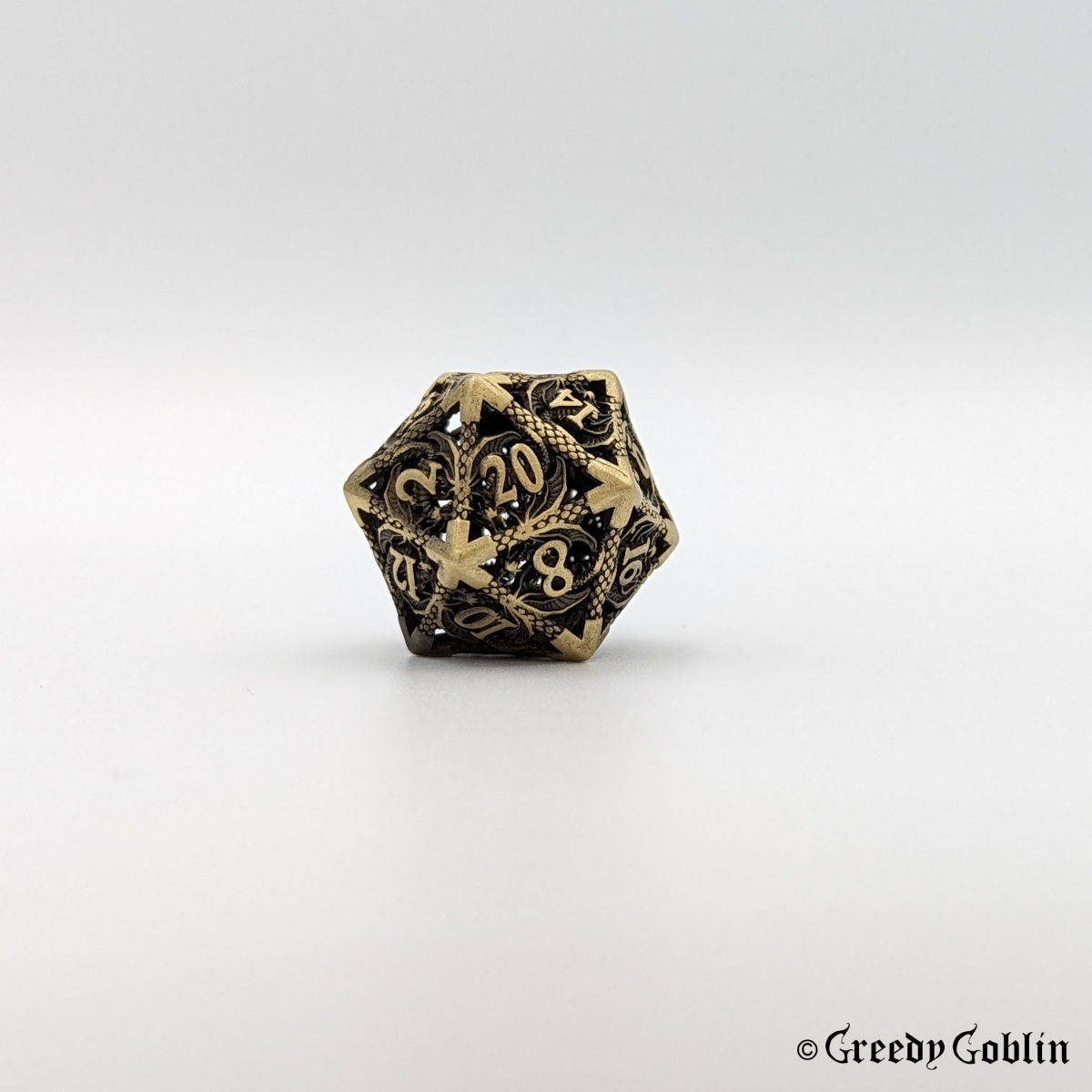 // Metal Hollow Dice Set (Dragon Bronze) (OP)