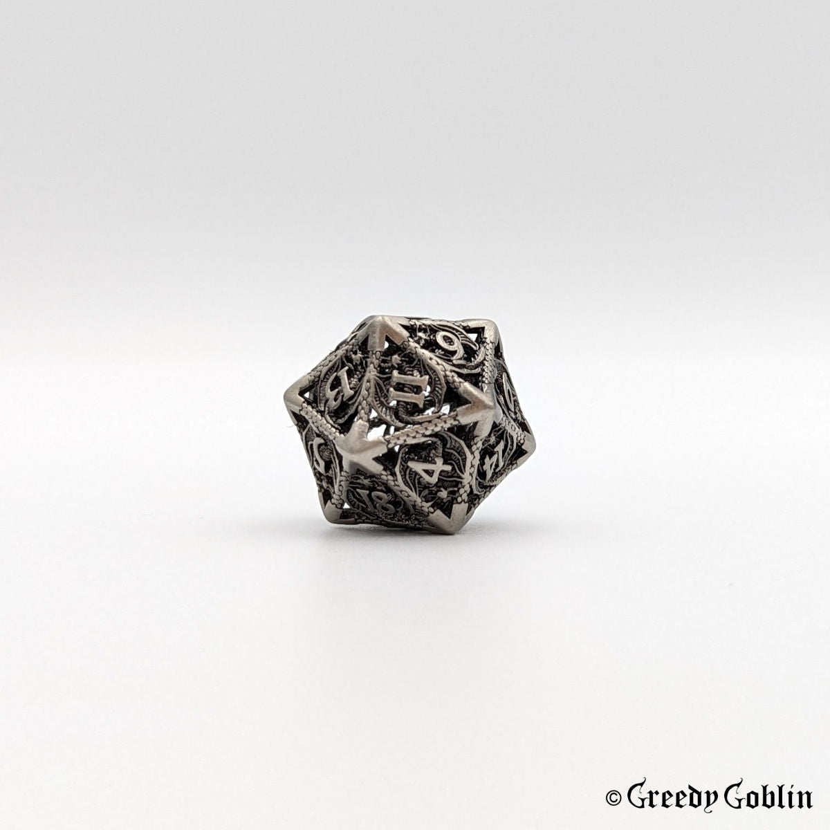 Metal Hollow Dice Set (Dragon Tungsten)