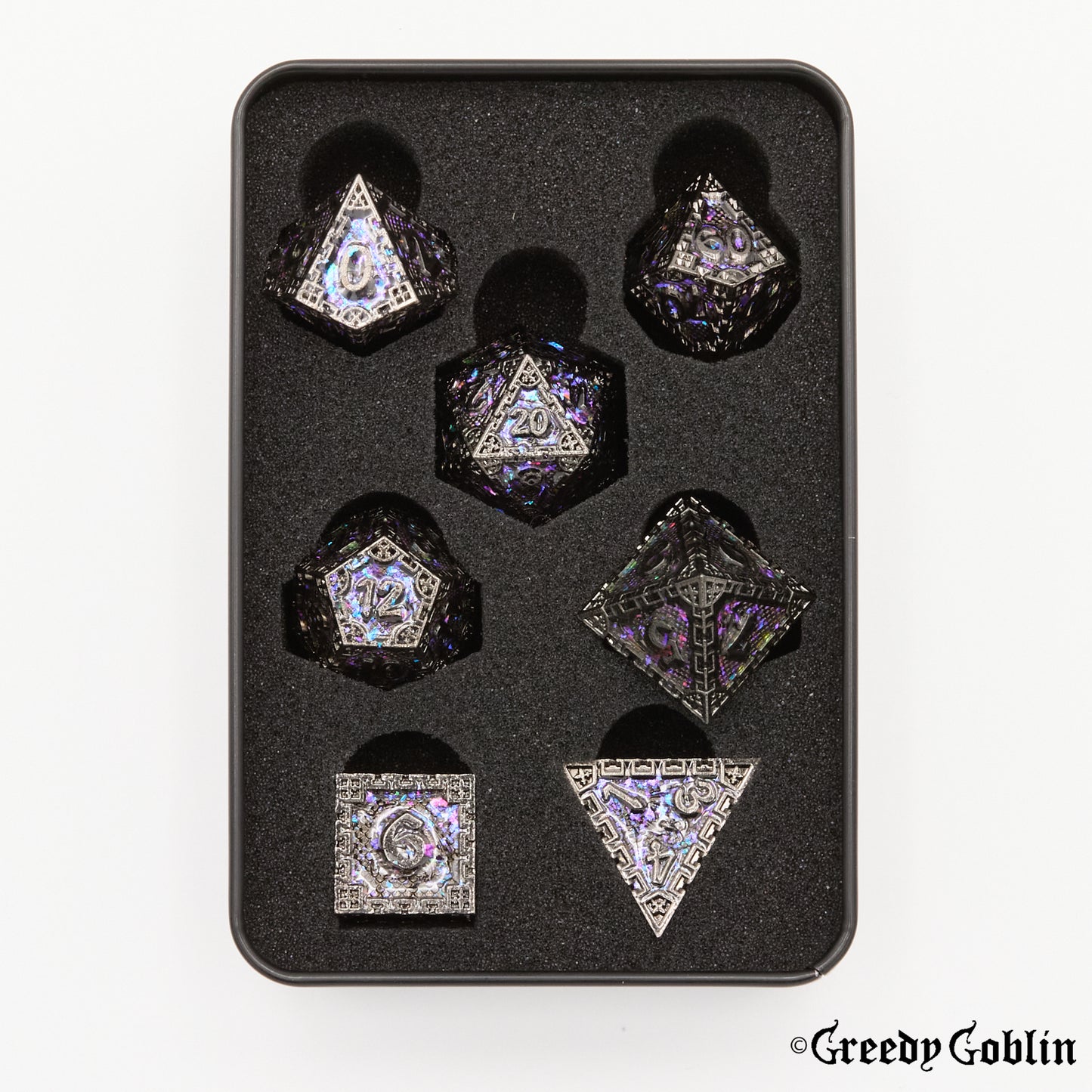 Metal Polydice Set (Midnight Filigree)