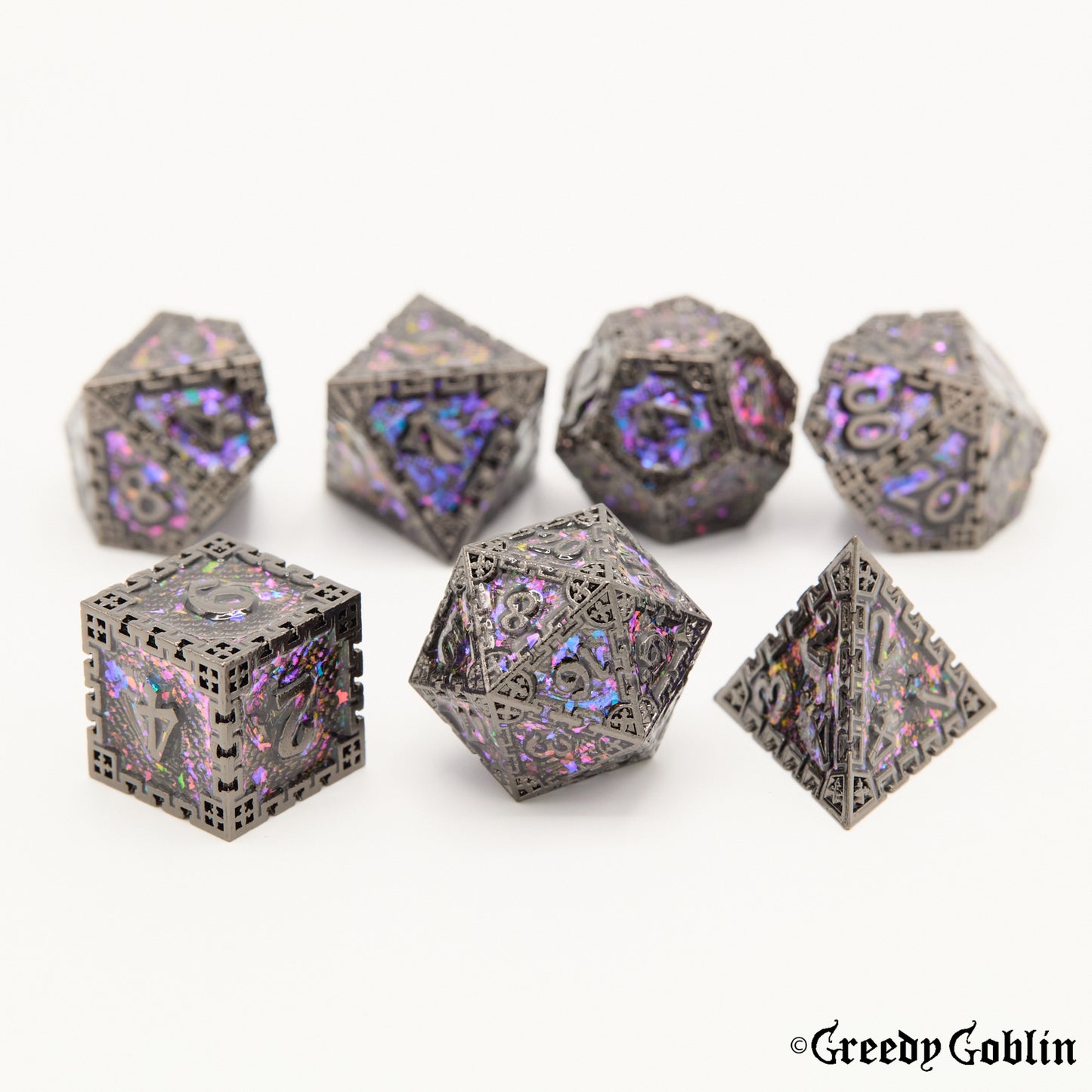Metal Polydice Set (Midnight Filigree)