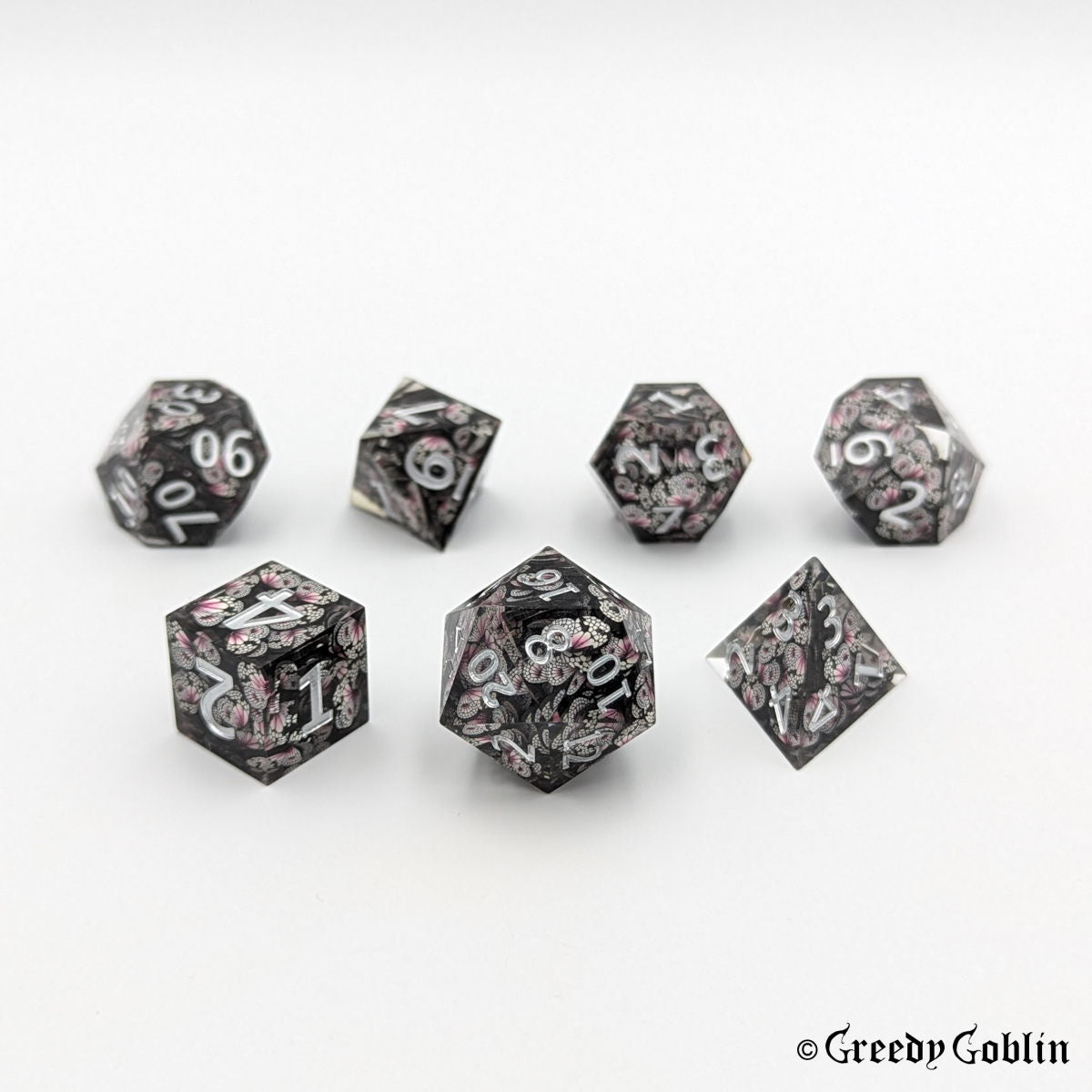 Sharp Polydice Set (Butterfly Transparant Black)
