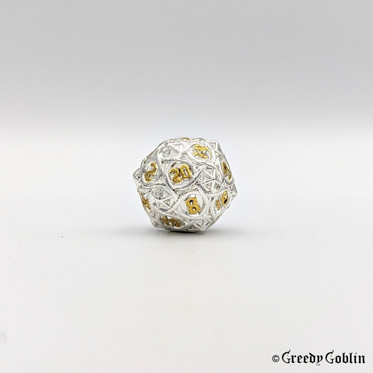 Metal Polydice Set (Celtic Knot Silver Gold)