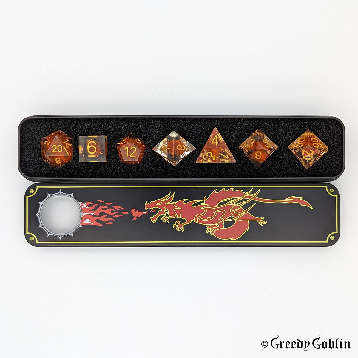 Sharp Polydice Set (Transparent Orange)