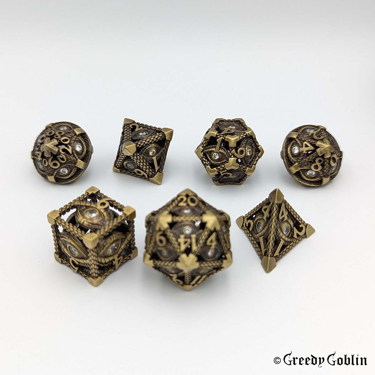 Metal Hollow Dice Set (Seer Bronze)