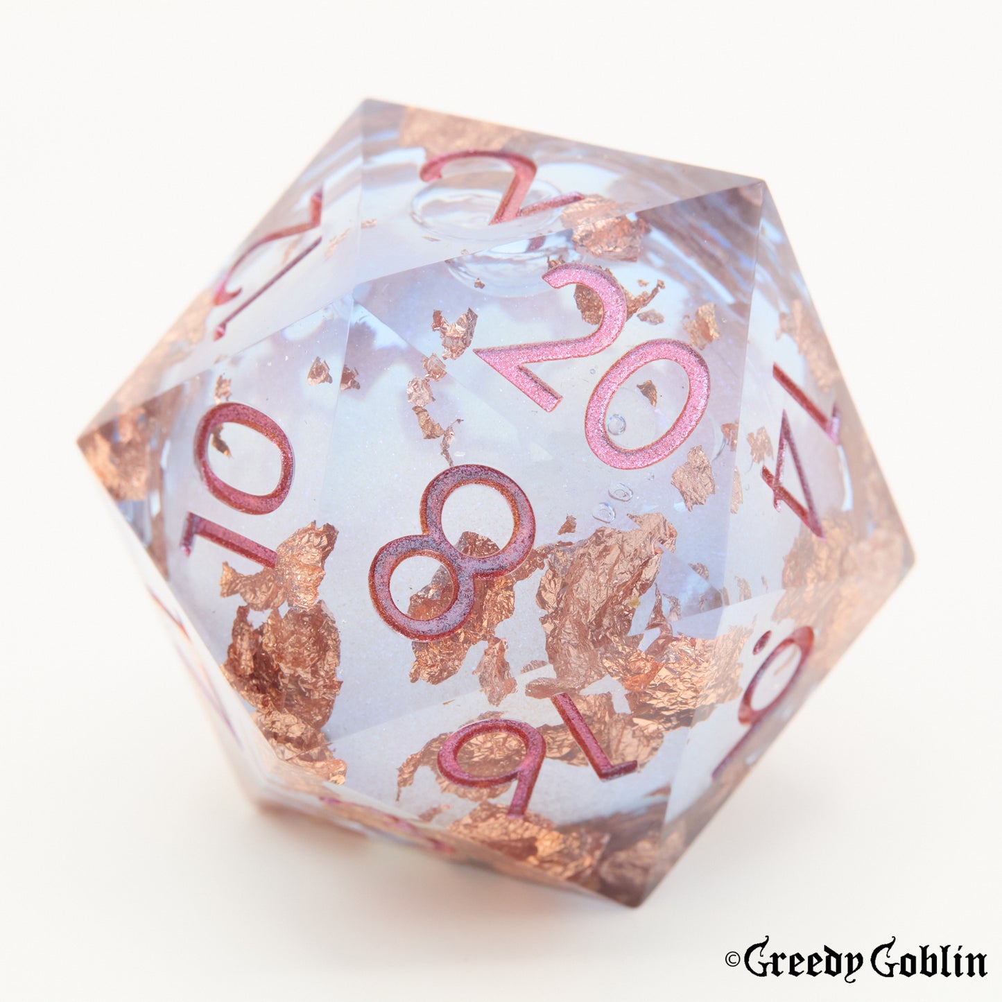 Liquid Core Dice (Gold Flakes Blue)