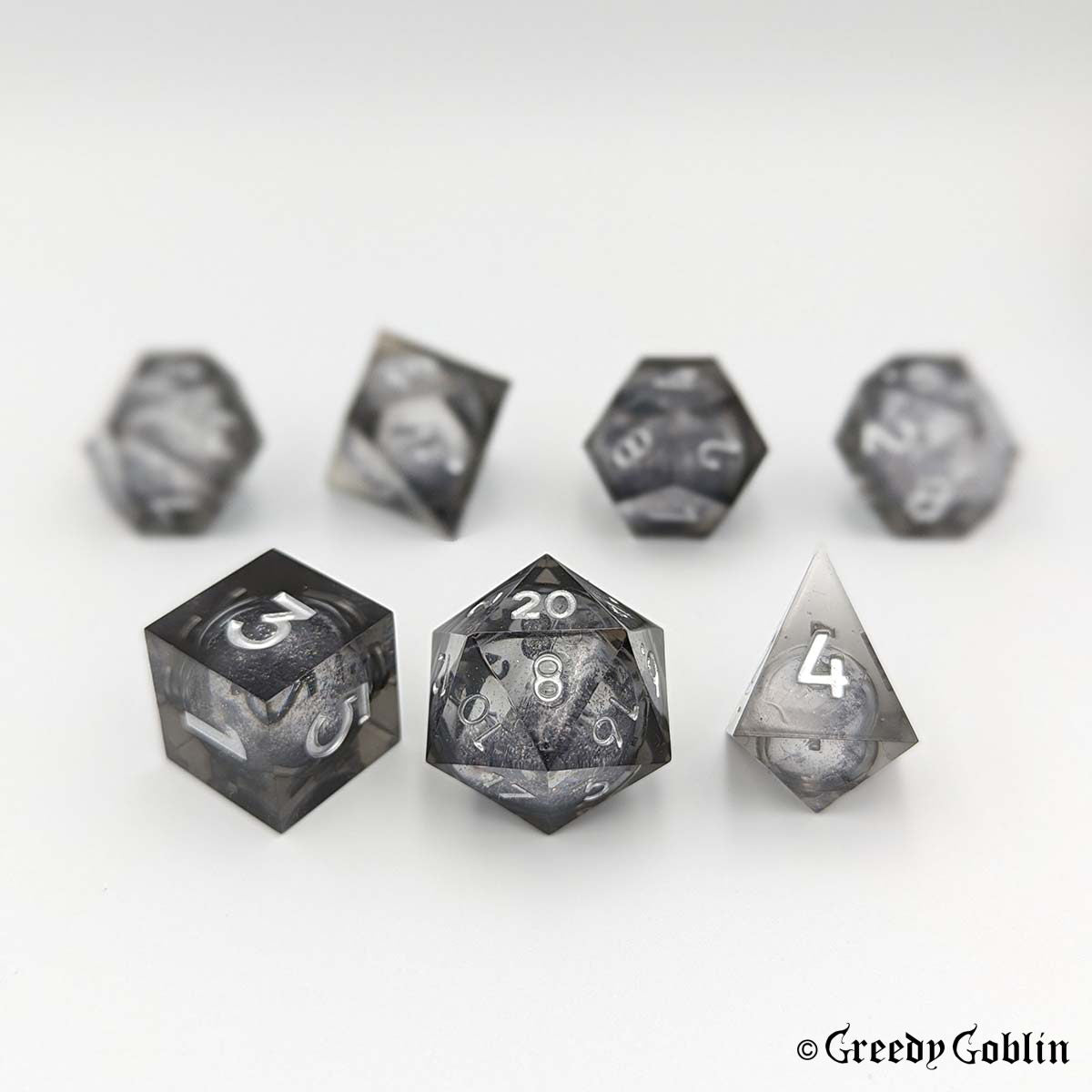 Liquid Core Dice Set (Transparent Black)