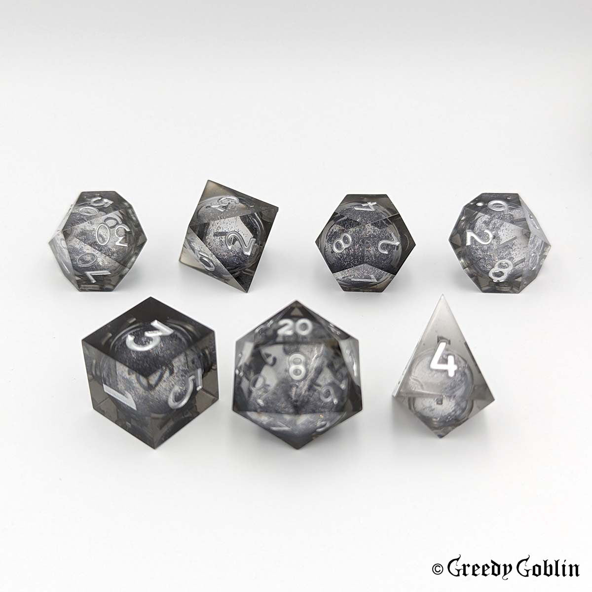 Liquid Core Dice Set (Transparent Black)