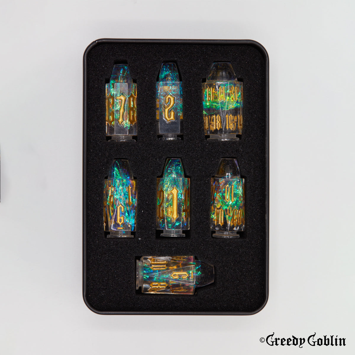 Bullet Acrylic Dice Set (Clear)