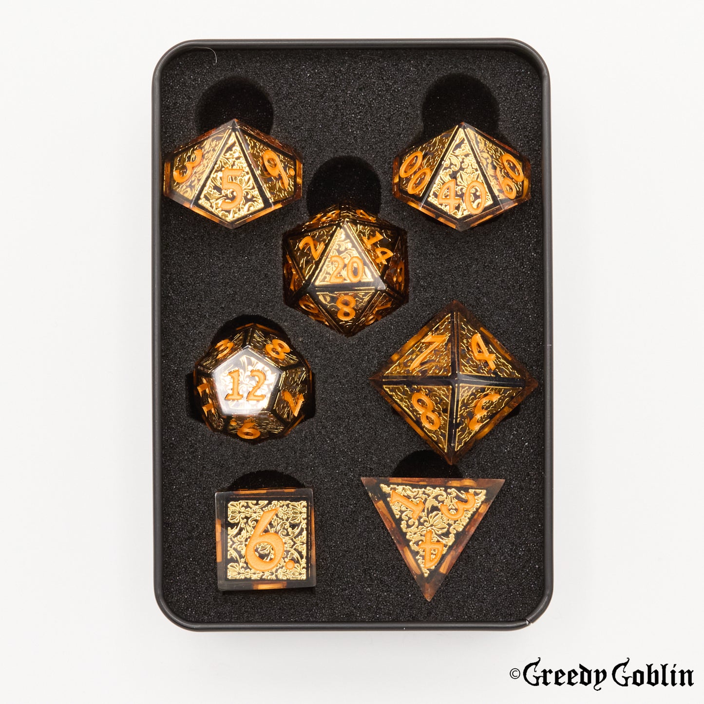 Sharp Polydice Set (Golden Filigree)